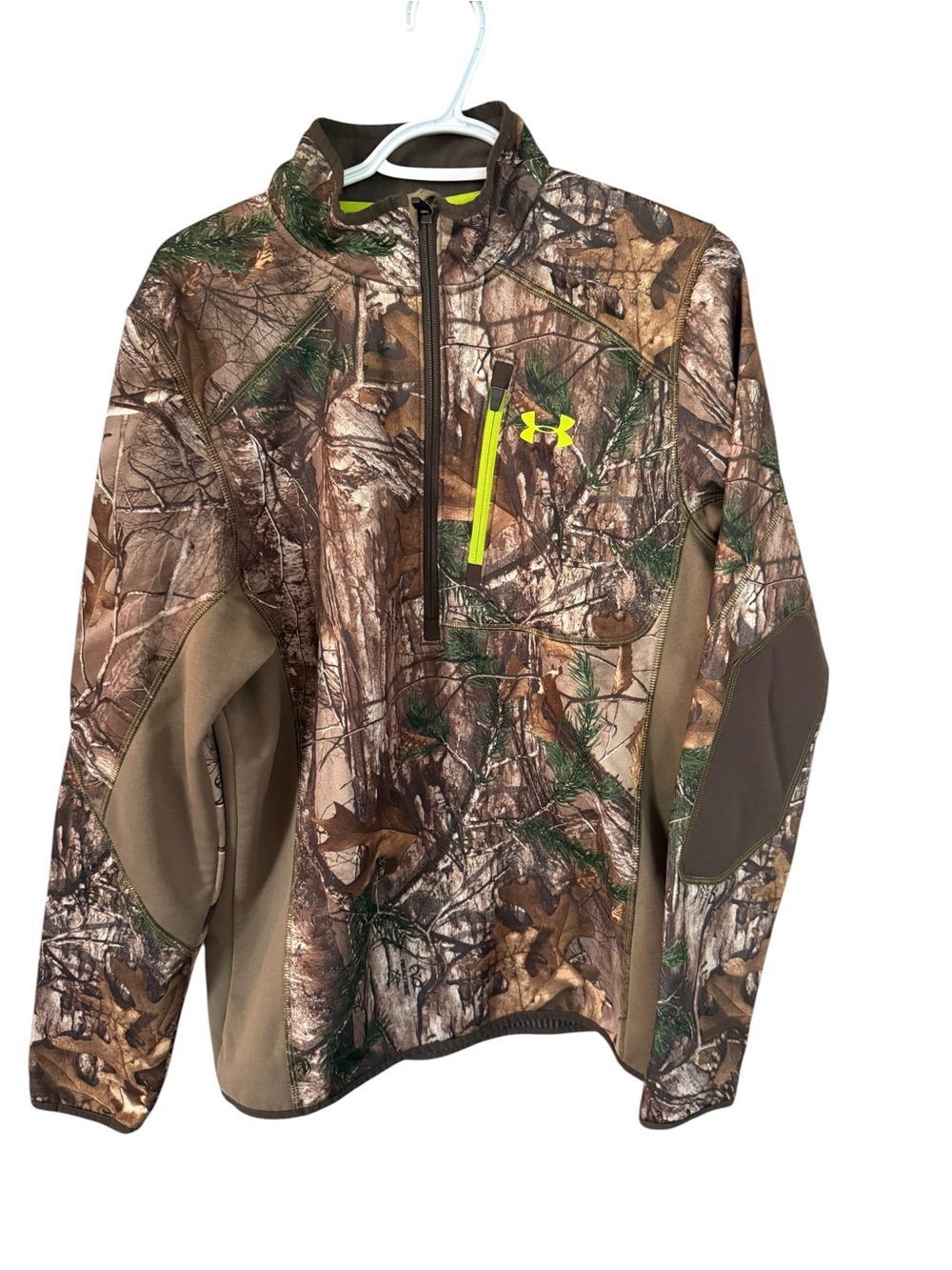 Under Armour Realtree Camo Pullover with Neon Yellow Accent